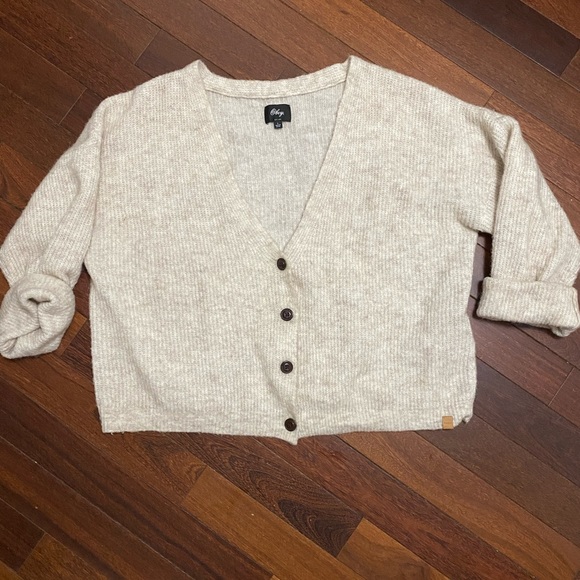 Obey cropped button front cardigan mohair - Picture 2 of 6